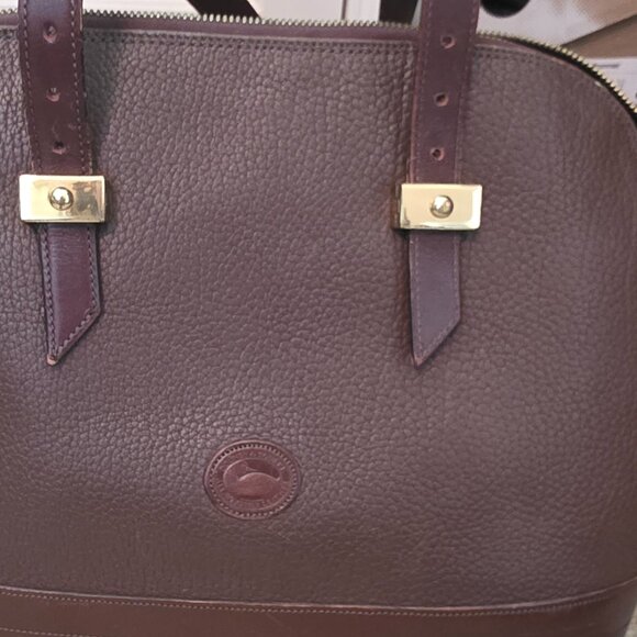 Vintage Dooney & Bourke Domed Satchel – Brown Pebbled Leather - Picture 13 of 13